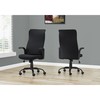 Monarch Specialties Office Chair, Adjustable Height, Swivel, Ergonomic, Armrests, Computer Desk, Work, Metal, Black I 7248